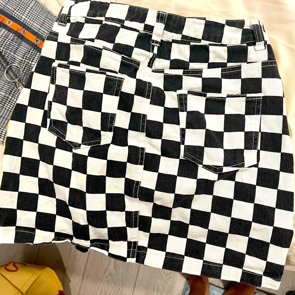 Checker Mini Skirt - Picture 3 of 3
